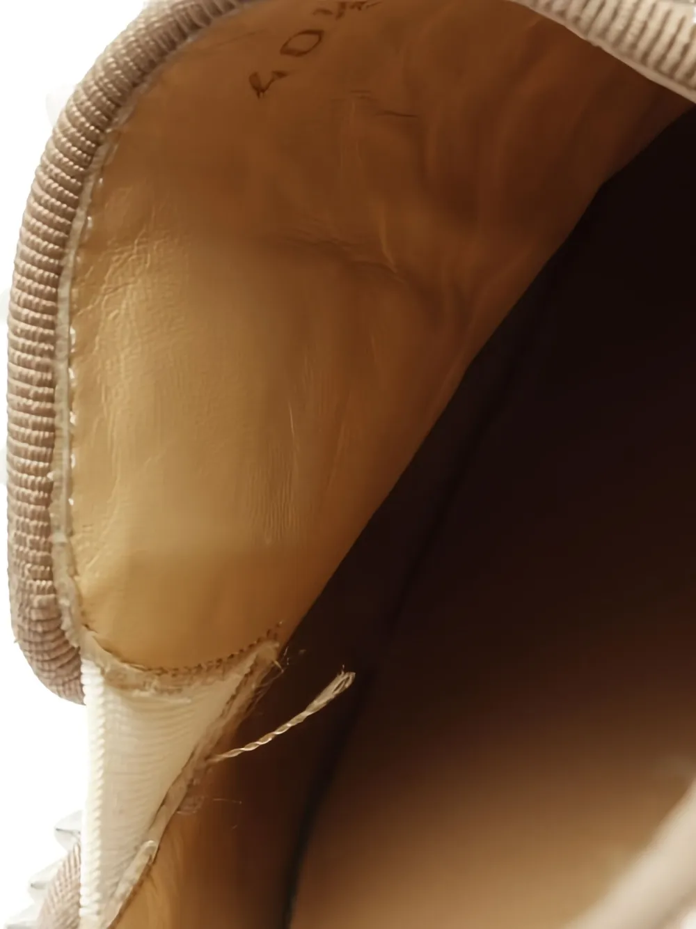 Pre-owned Christian Louboutin Roller Spike-studded Slip-ons In Neutral