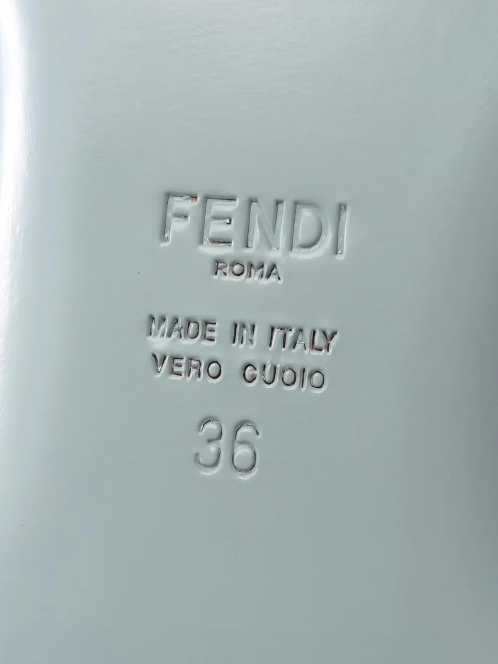 Pre-owned Fendi Logo-buckle Leather Flat Sandals In Blue