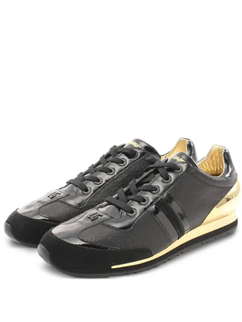 Dolce & Gabbana Pre-Owned patent-leather embossed-logo sneakers