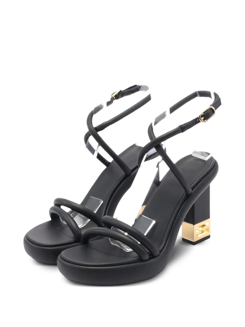 Fendi Pre-Owned 105mm leather ankle-strap sandals | Black | Image 1