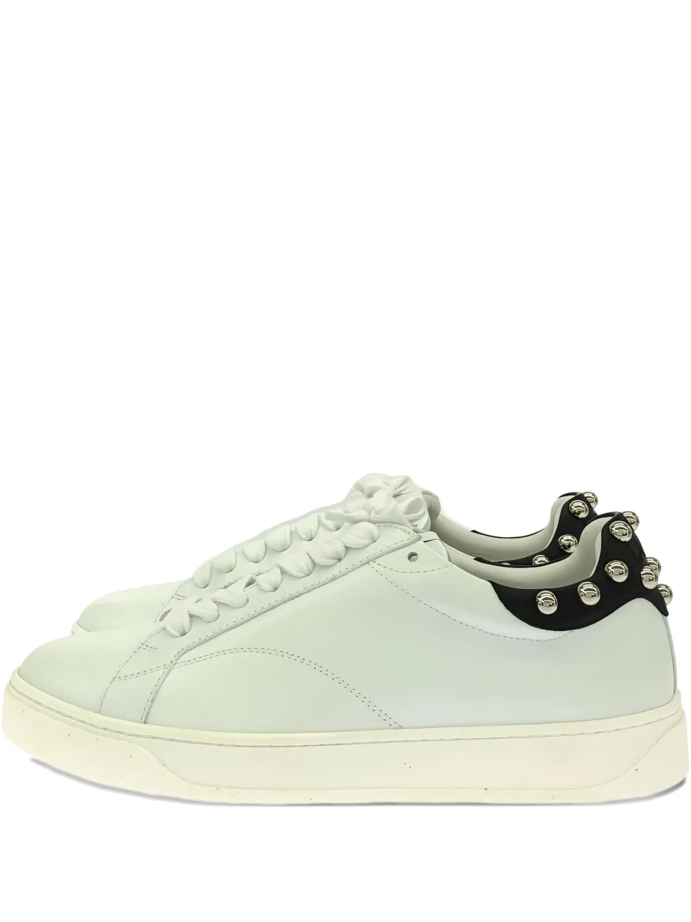 Lanvin Pre-Owned leather stud-embellished sneakers | White | Image 1