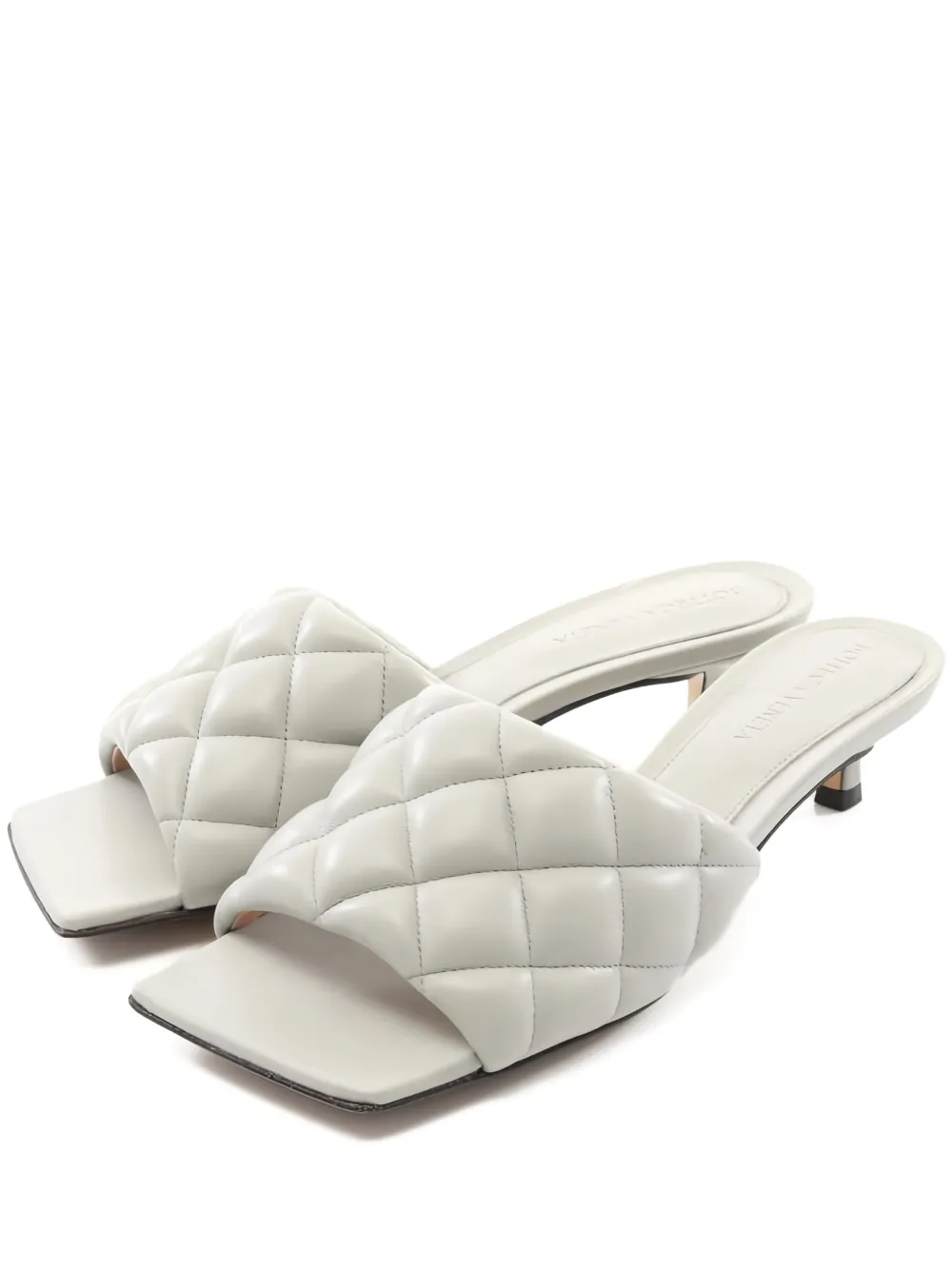Bottega Veneta Pre-Owned 40mm quilted leather mules | Grey | Image 1