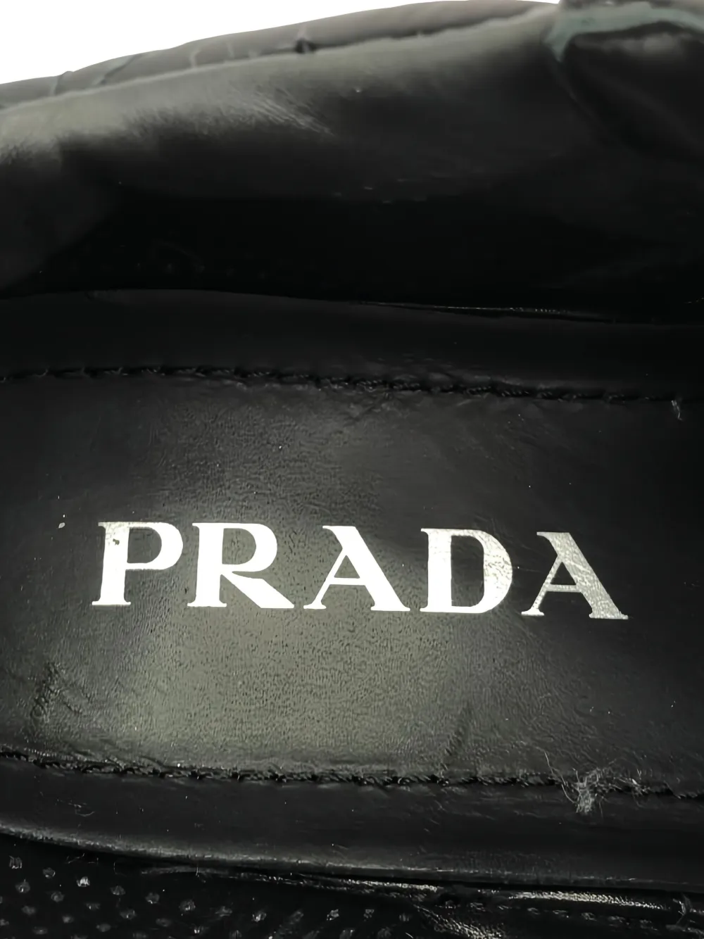 Pre-owned Prada Quilted Nylon Sneakers In Black