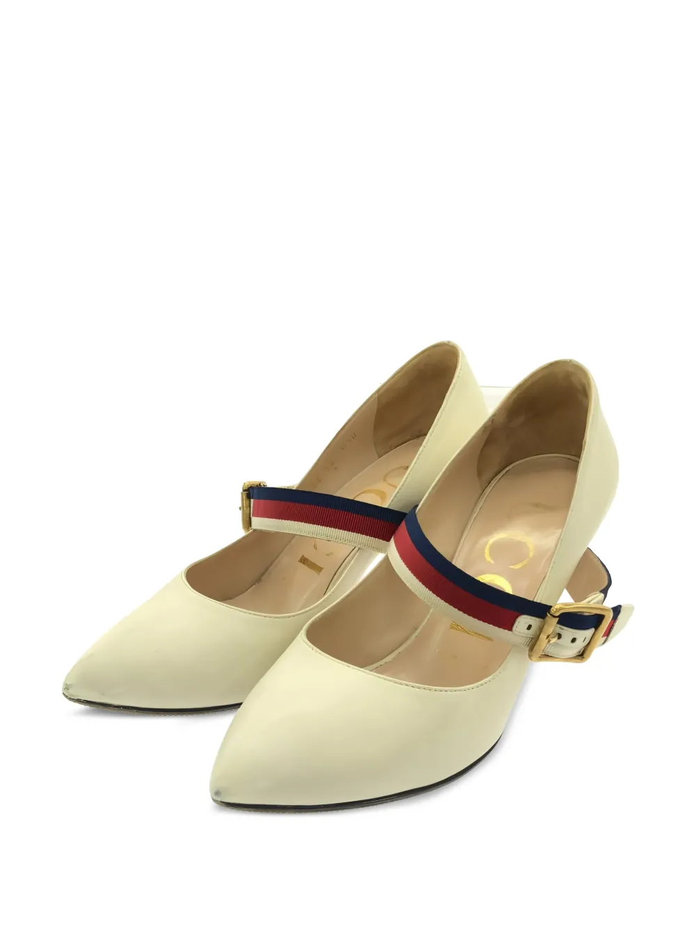 Gucci Pre-Owned 70 mm leren pumps - Beige