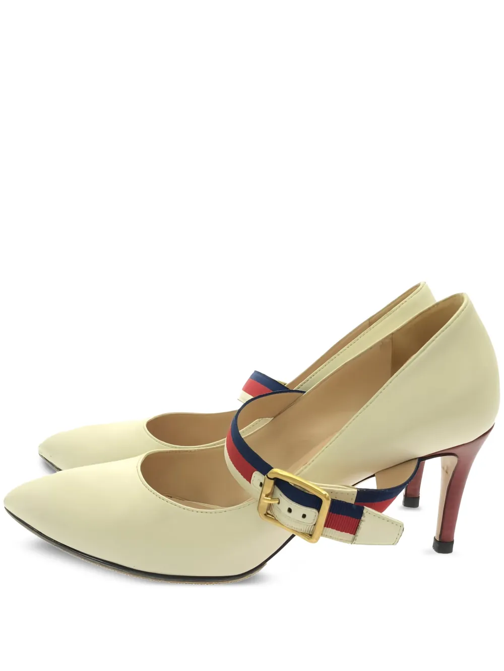 Gucci Pre-Owned 70mm leather pumps | Neutrals | Image 1