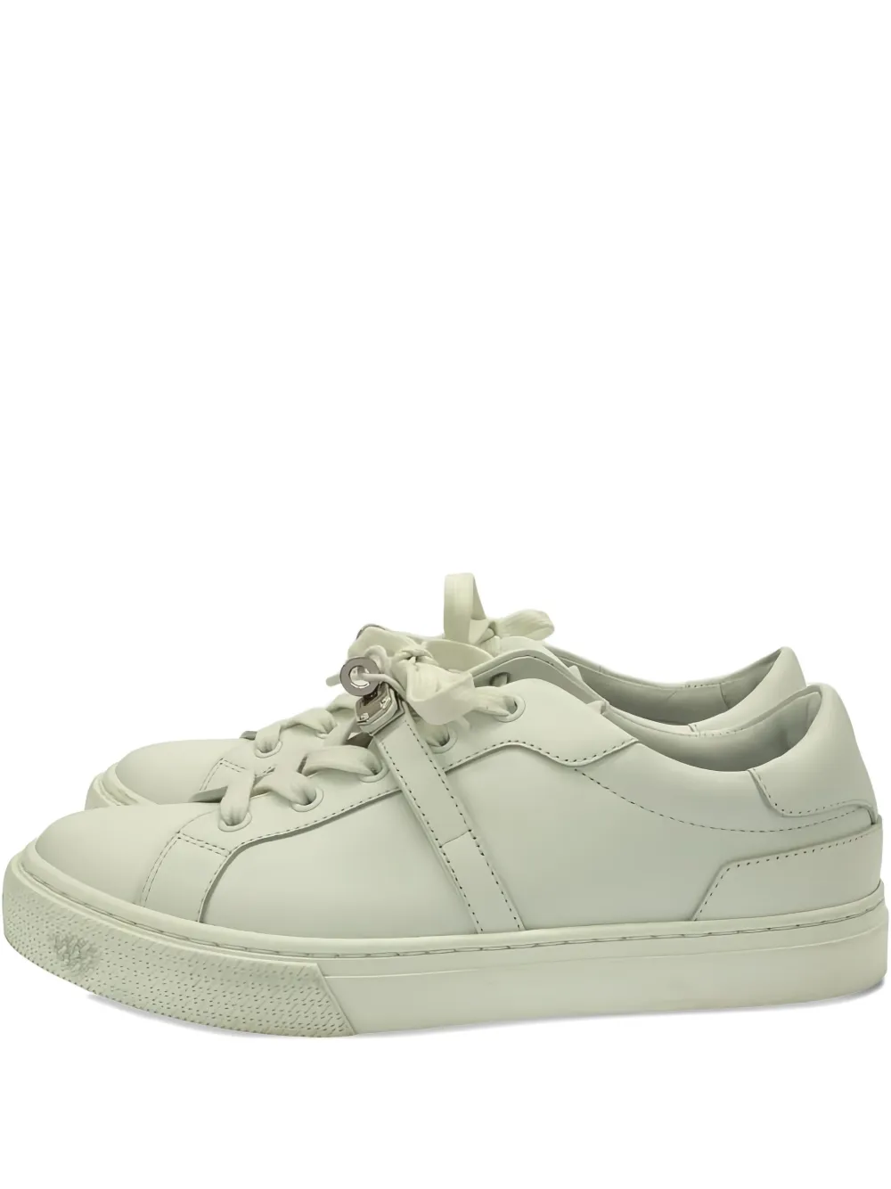 Hermès Pre-Owned leather lace-up sneakers | White | Image 1