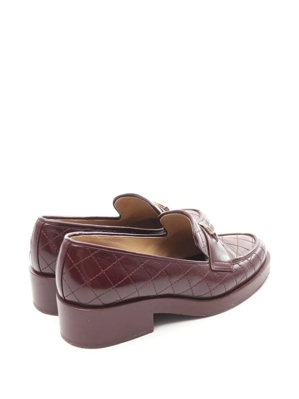 CHANEL Pre-Owned Gewatteerde leren loafers - Rood