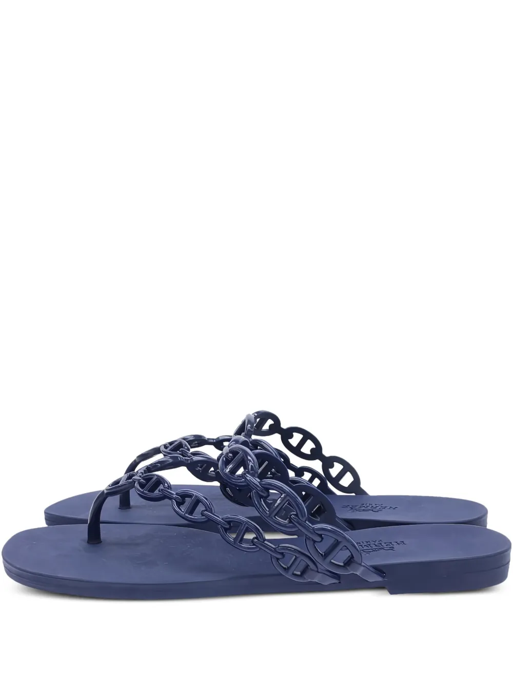 Hermès Pre-Owned Island chain-link flat sandals | Blue | Image 1