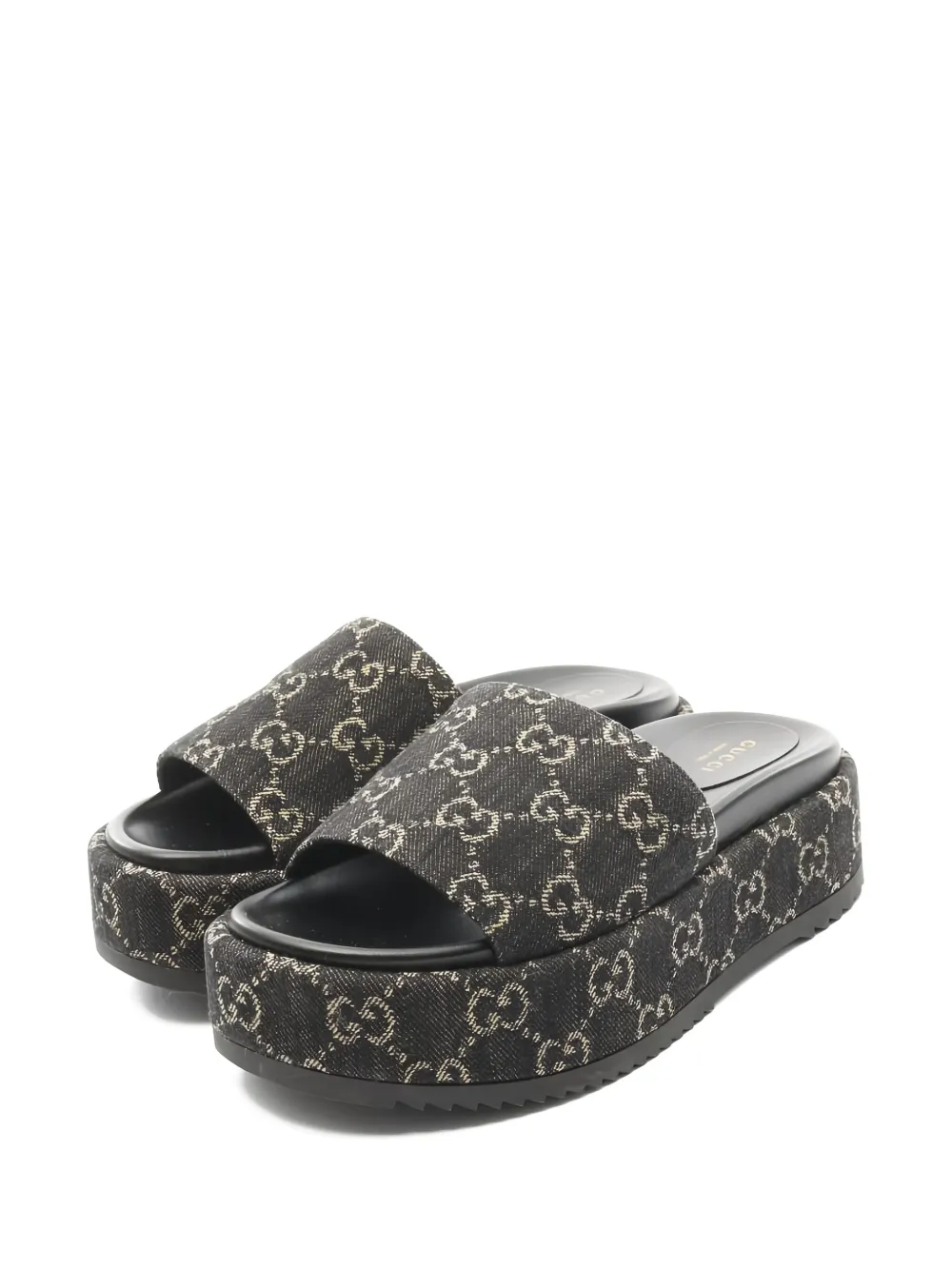 Gucci Pre-Owned GG キャンバス サンダル - ブラック Gucci Pre-Owned GG キャンバス サンダル - ブラック