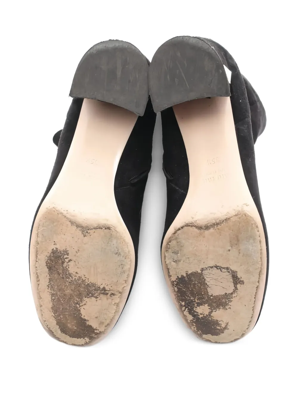 Miu Miu Pre-Owned 60mm rhinestone-embellished suede boots | Image 2