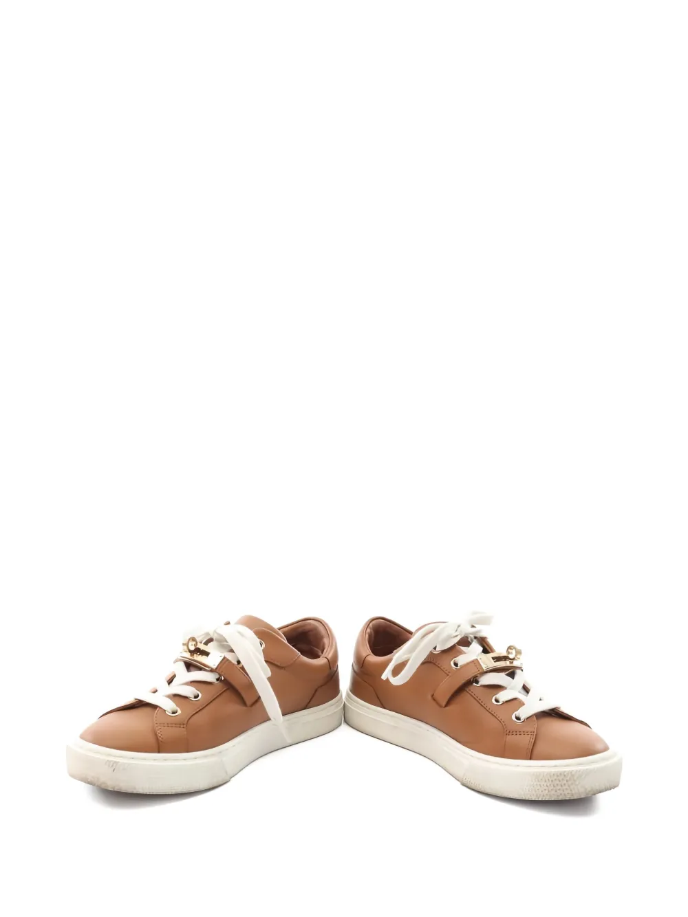 Hermès Pre-Owned Day Kelly sneakers met gesp - Bruin