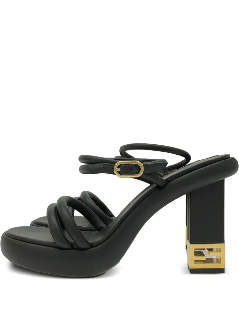 Fendi Pre-Owned 85mm leather block-heel sandals