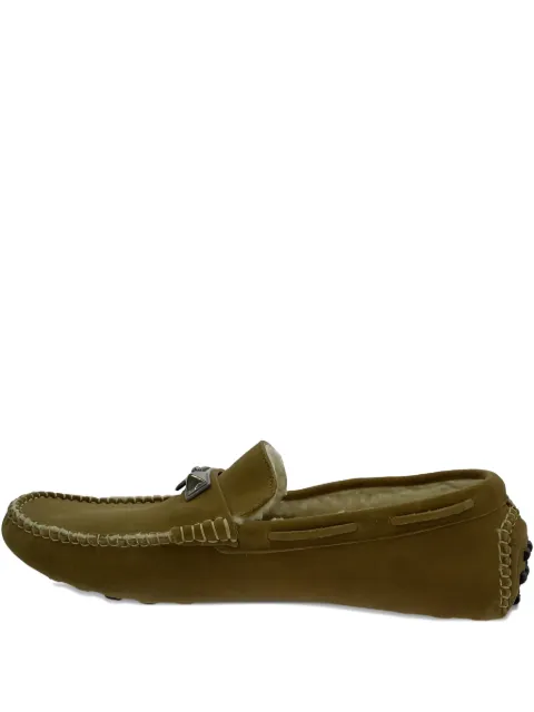 Hermès Pre-Owned Collier shearling-lined studded loafers