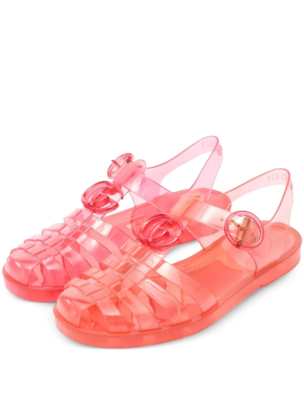 Gucci Pre-Owned GG-logo rubber sandals | Pink | Image 1