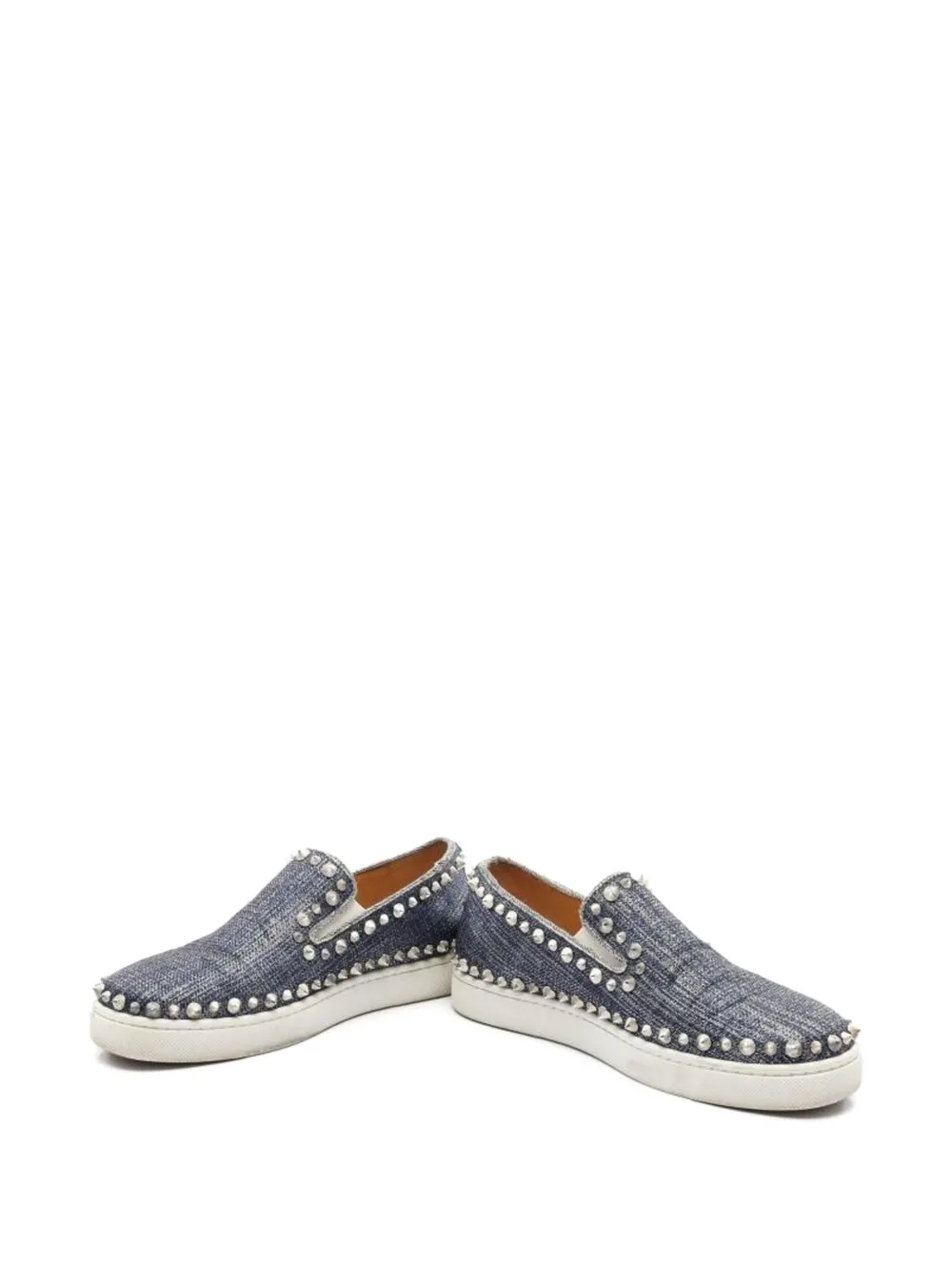 Christian Louboutin Pre-Owned Sneakers met studs - Blauw
