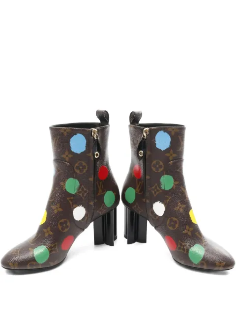 Louis Vuitton Pre-Owned x Yayoi Kusama 85mm monogram polka-dot ankle boots