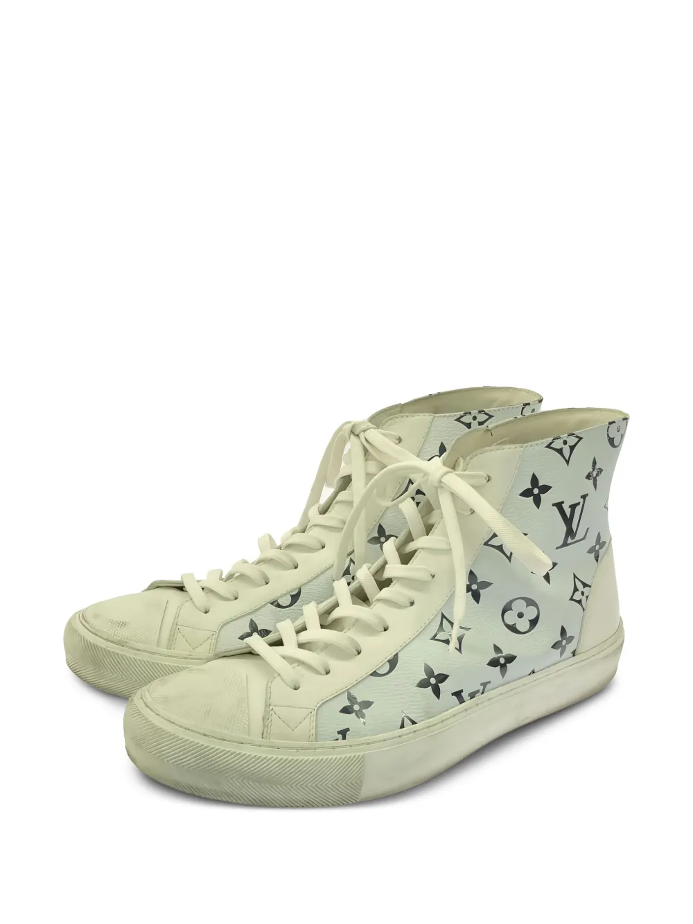 Louis Vuitton Pre-Owned High-top sneakers met monogram-patroon - Wit