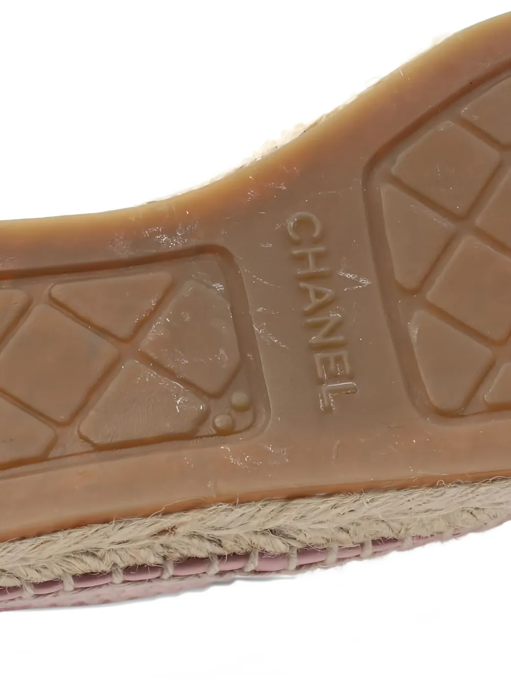 Pre-owned Chanel Mesh-panel Slip-ons In Pink
