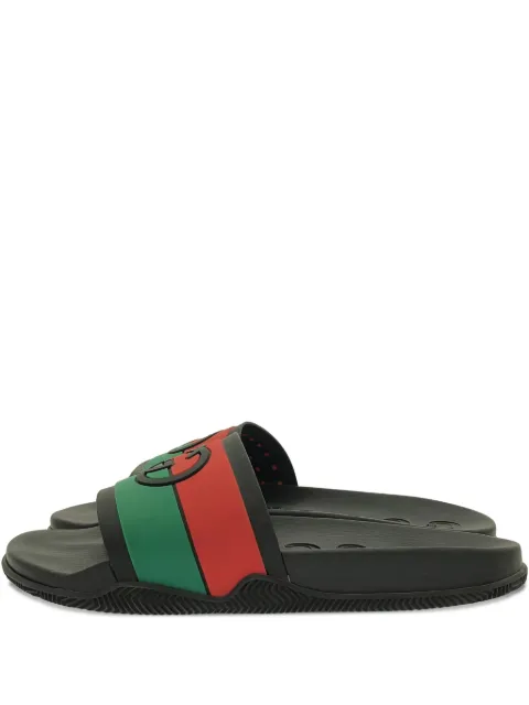 Gucci Pre-Owned Web-stripe slip-on slides 