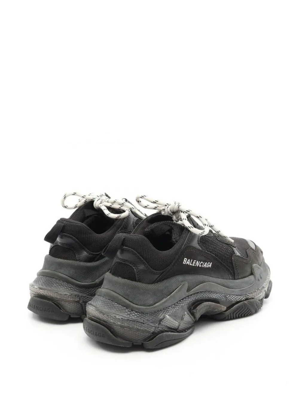 Balenciaga Pre-Owned Triple S sneakers met bewerkte zool - Zwart