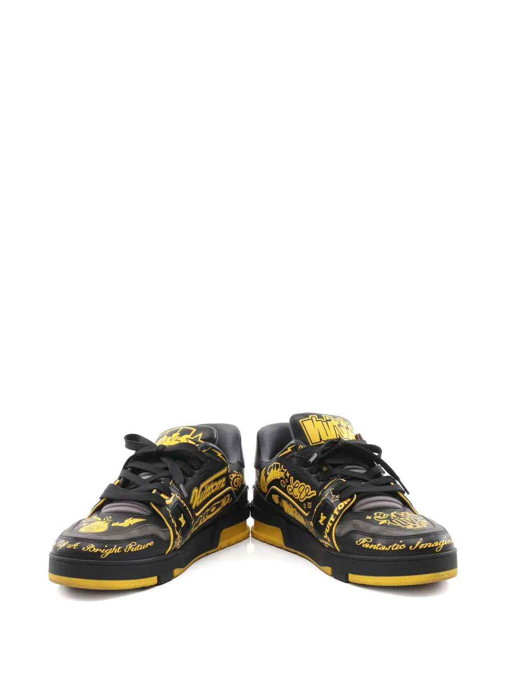 Louis Vuitton Pre-Owned graphic-print leather sneakers | Image 2