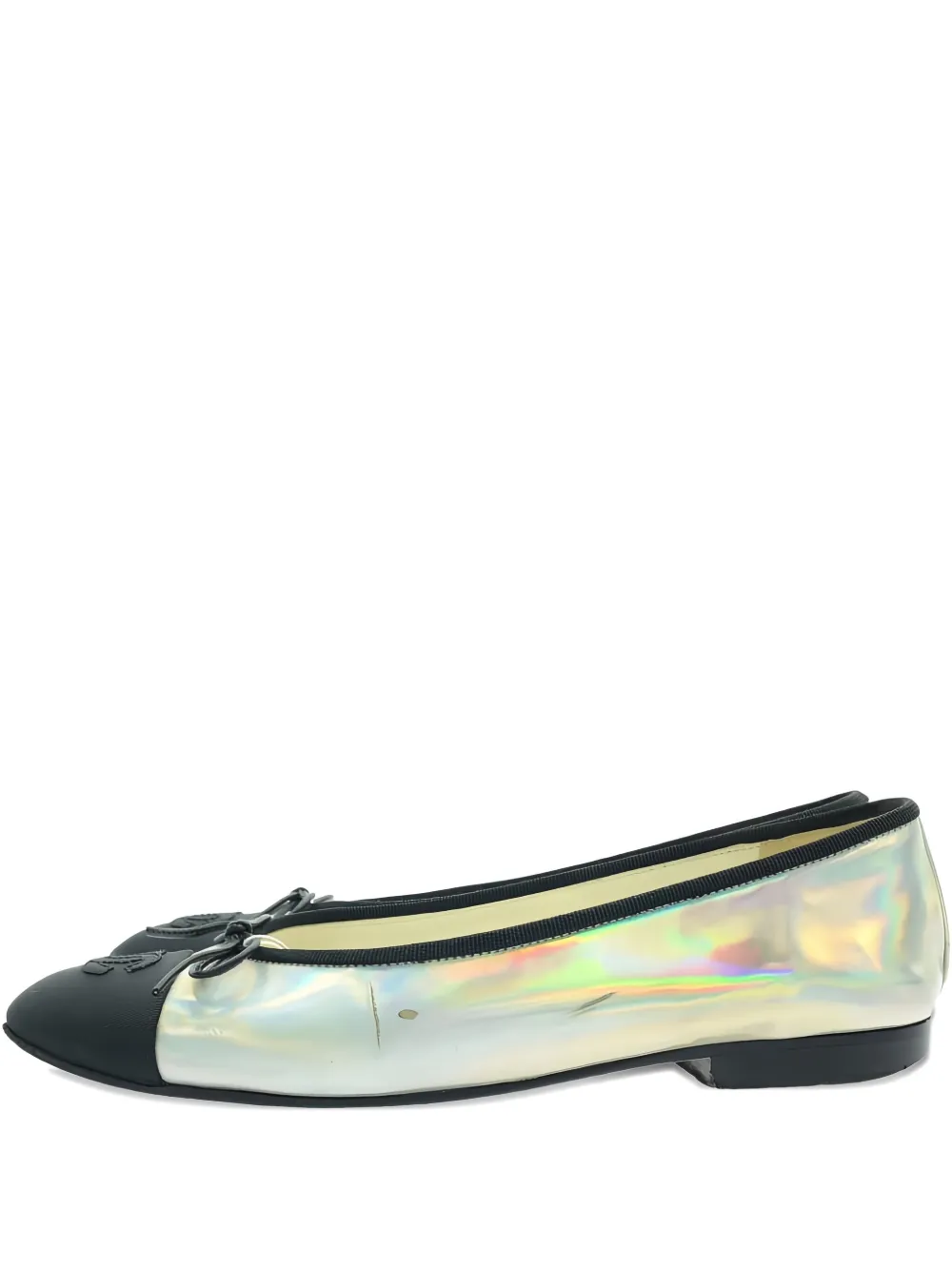 CHANEL Pre-Owned cap-toe ballet flats | Grey | Image 1