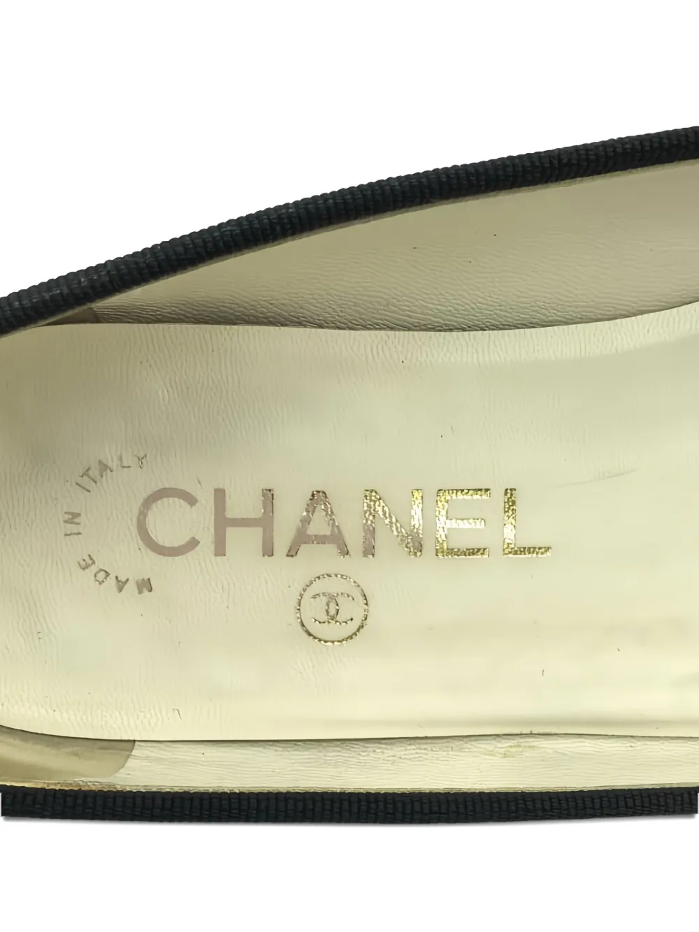 Pre-owned Chanel Cap-toe Ballet Flats In Gray