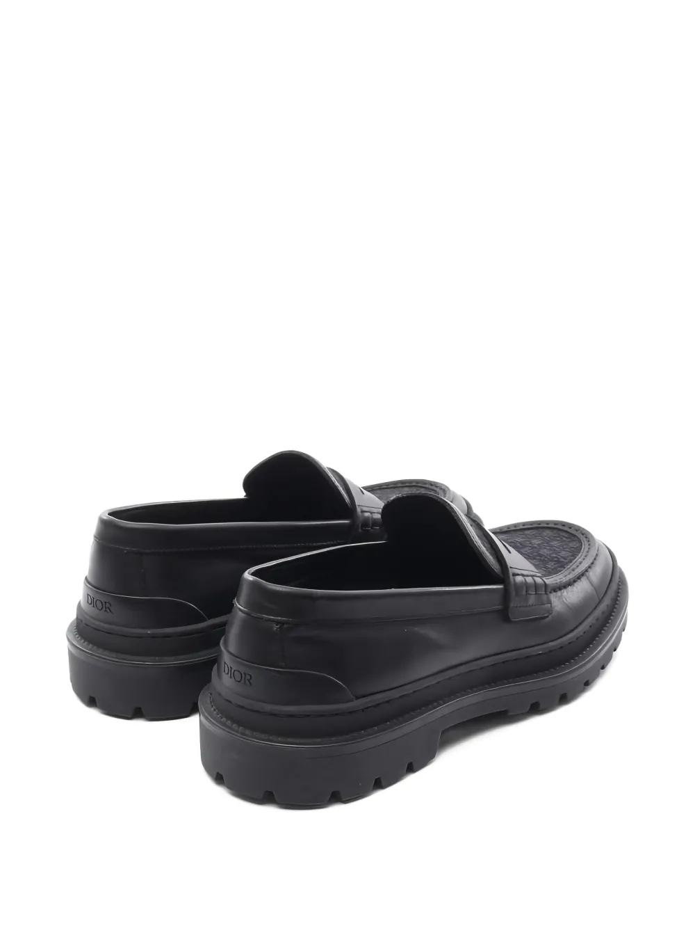 Christian Dior Pre-Owned 30mm oblique-jacquard leather loafers | Image 2