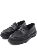 Christian Dior Pre-Owned 30mm oblique-jacquard leather loafers - Black