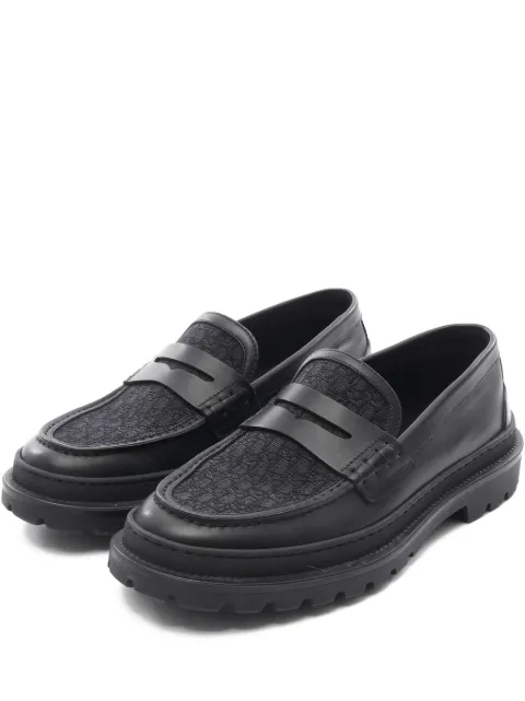 Christian Dior Pre-Owned 30mm oblique-jacquard leather loafers