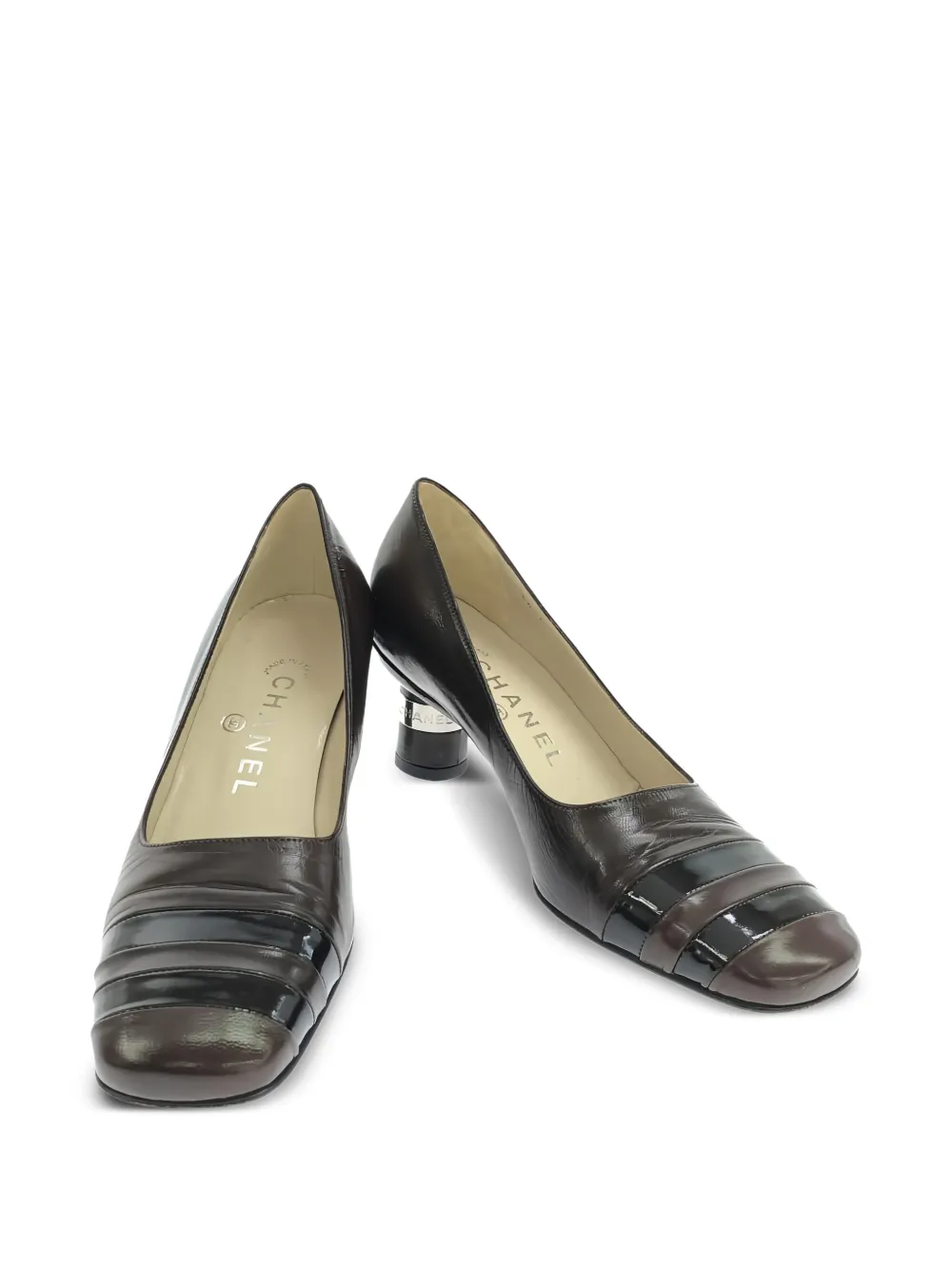 CHANEL Pre-Owned 45 mm pumps met leren vlak - Bruin