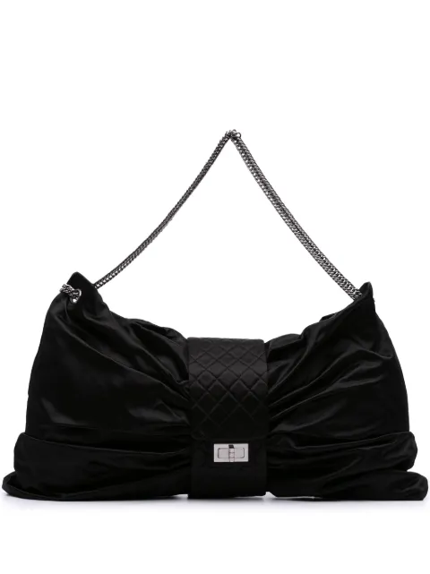 CHANEL Pre-Owned 2008-2009 Large Satin Bow Mademoiselle Shoulder Bag tote bag