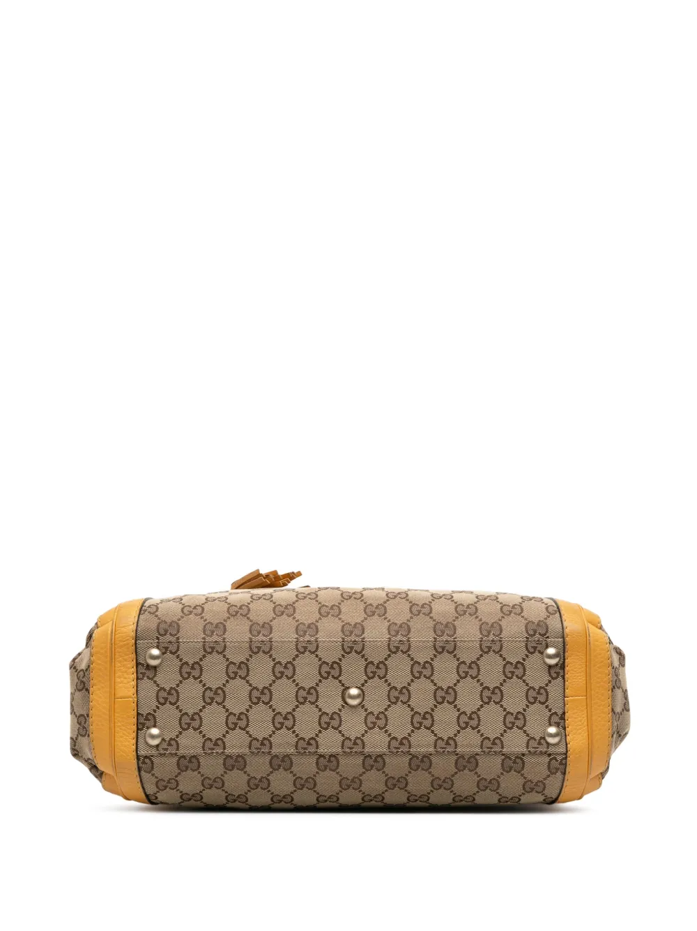 Pre-owned Gucci 2016-2025 Gg Canvas Bella Satchel In Brown