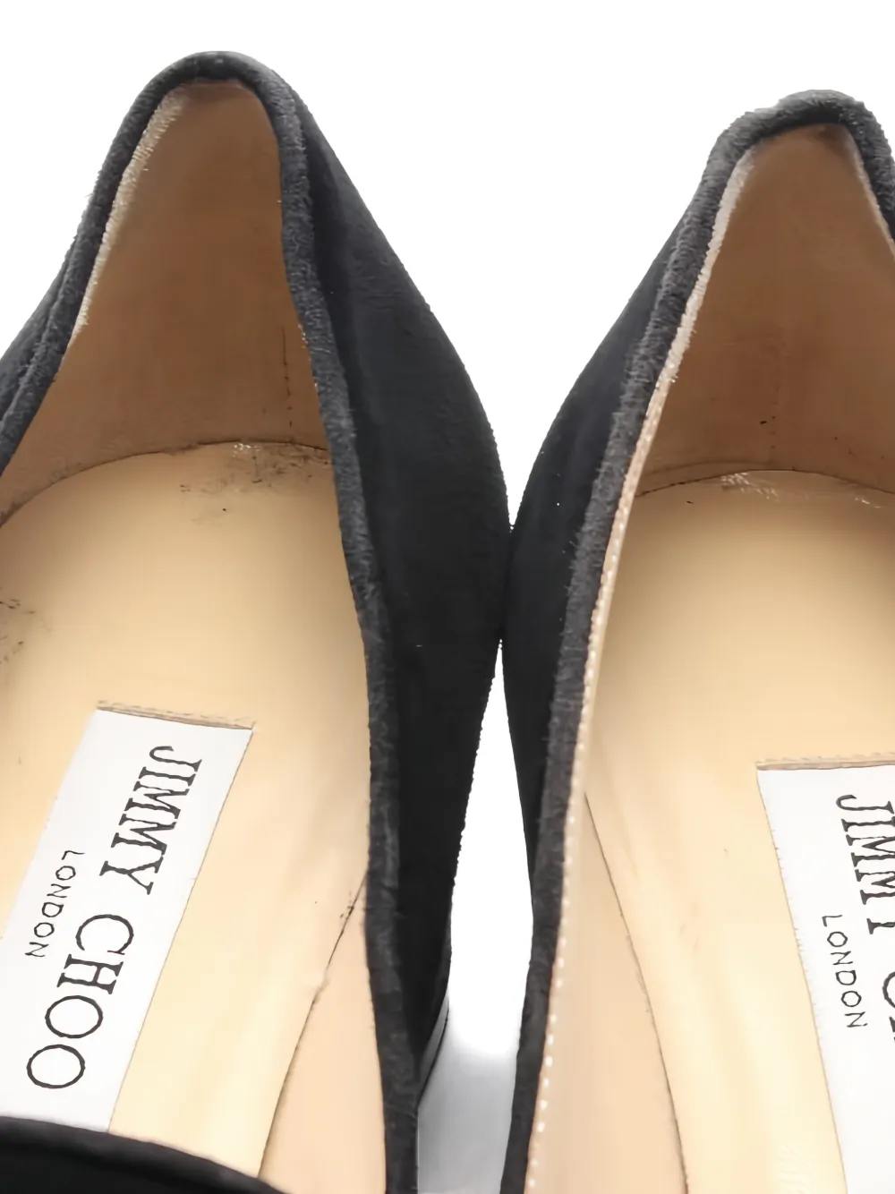 Pre-owned Jimmy Choo 50mm Cheri Suede Pumps In Black