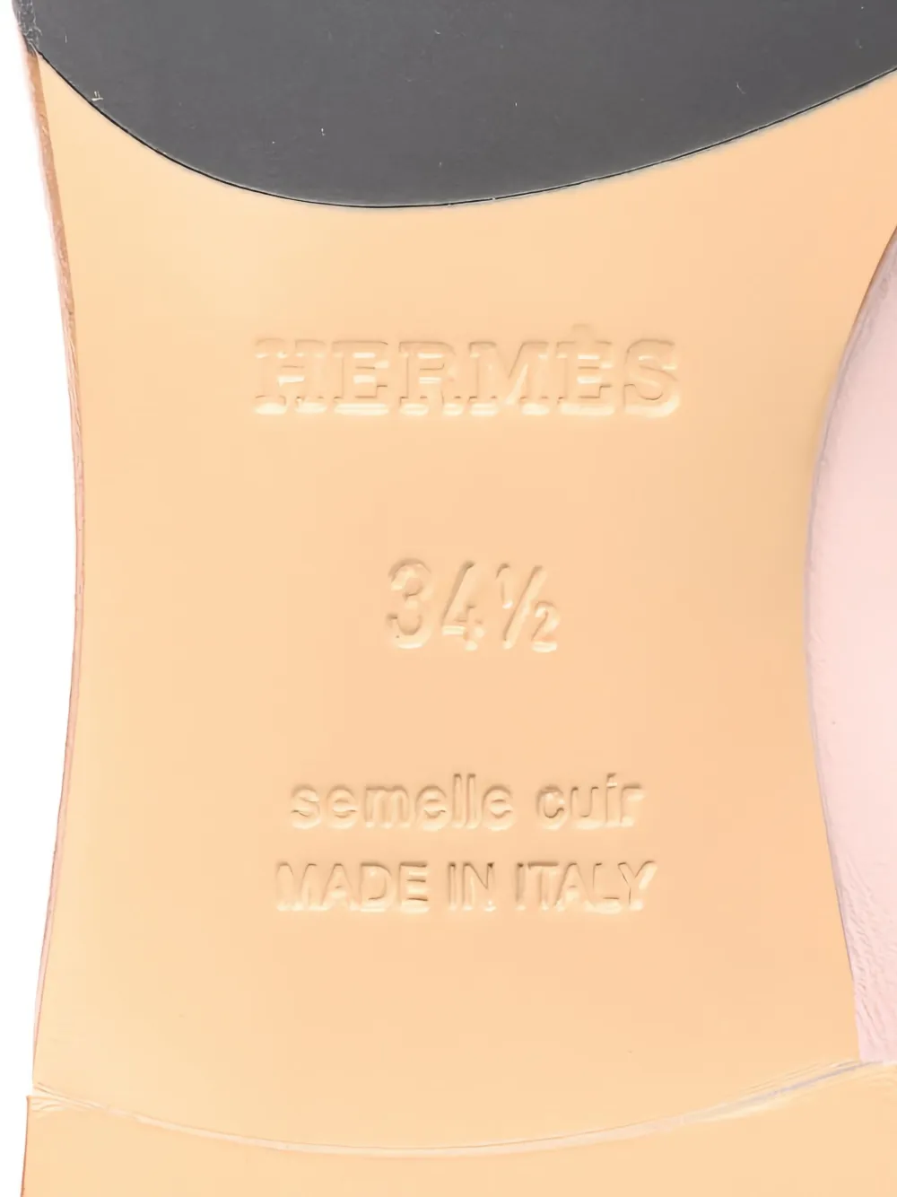 Pre-owned Hermes Royale Fringe-detail Moccasins In Pink