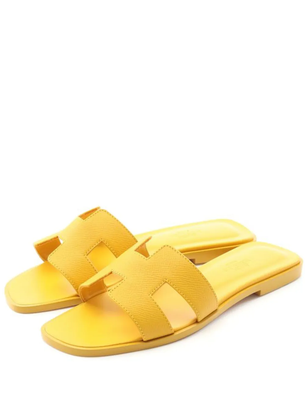 Hermès Pre-Owned Oran Epsom-leather sandals | Yellow | Image 1