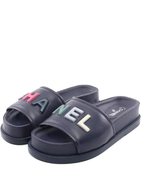 CHANEL Pre-Owned logo-embossed sandals