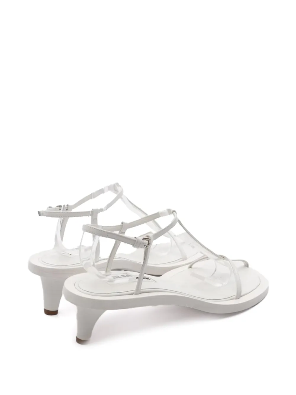 Pre-owned Jil Sander Leather-strap Sandals In White