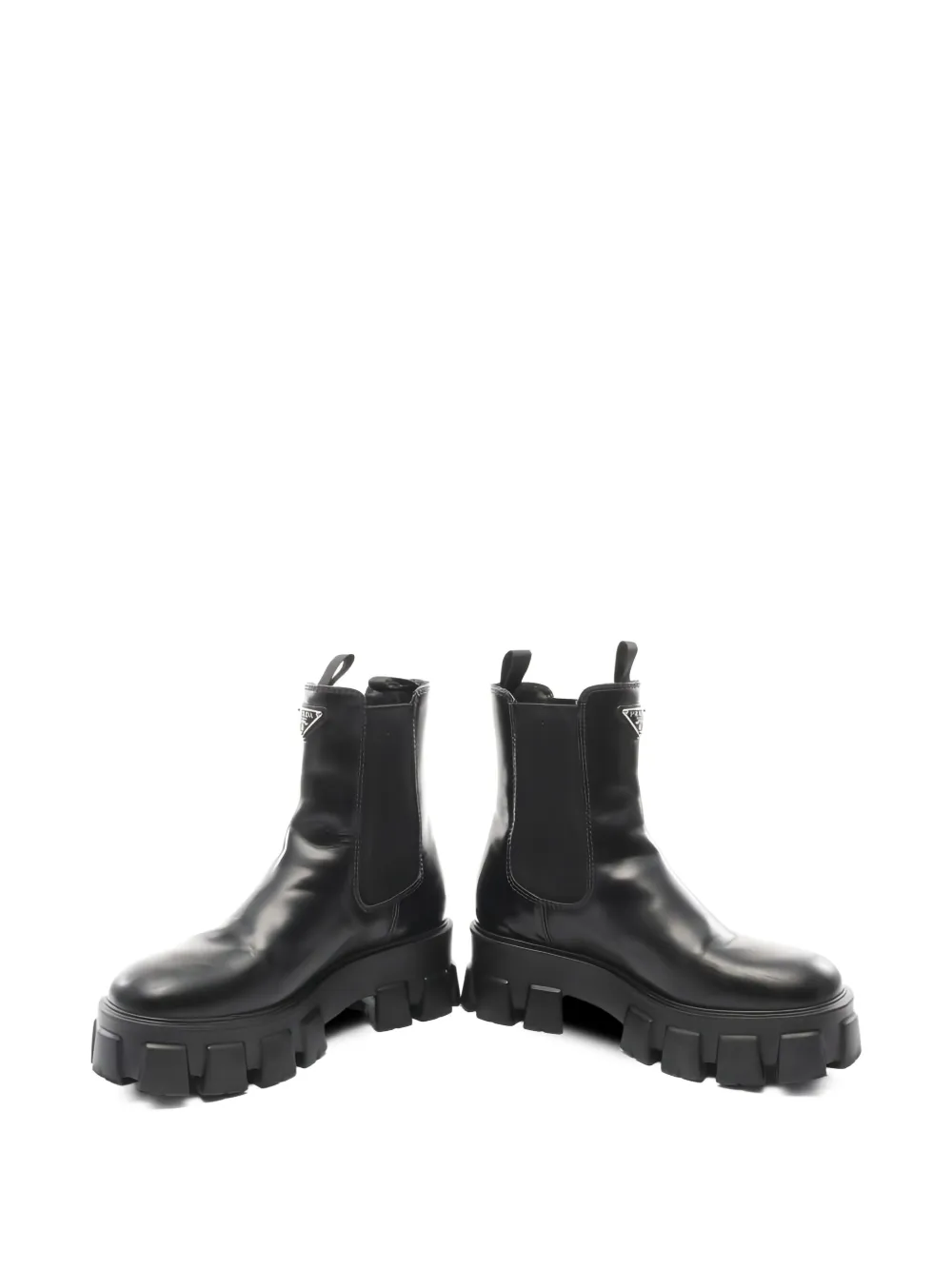 Prada Pre-Owned Leren laarzen met plateauzool - Zwart