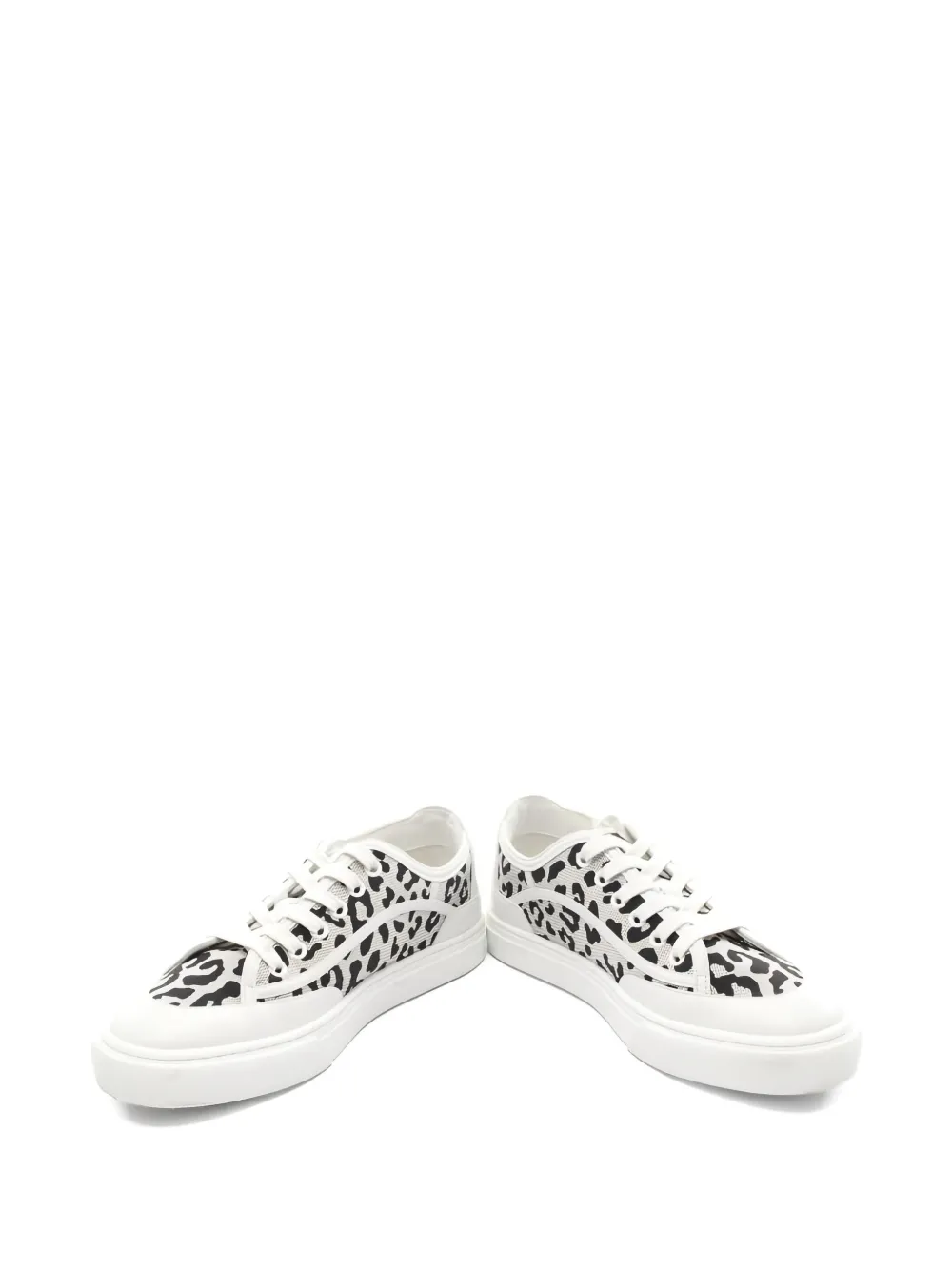 Hermès Pre-Owned Canvas sneakers met luipaardprint - Wit