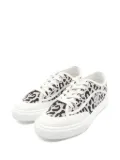 Hermès Pre-Owned leopard-print canvas sneakers - White