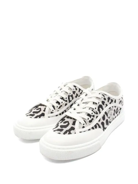 Hermès Pre-Owned tenis con estampado de leopardo
