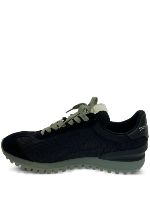 Emporio Armani Pre-Owned logo-embellished lace-up sneakers