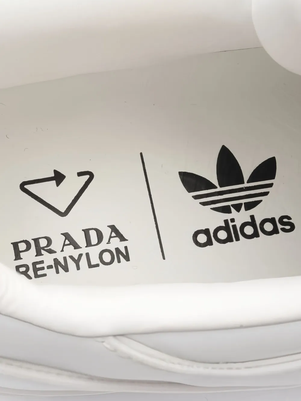 Pre-owned Prada X Adidas Re-nylon Pouch-detail Sneakers In White