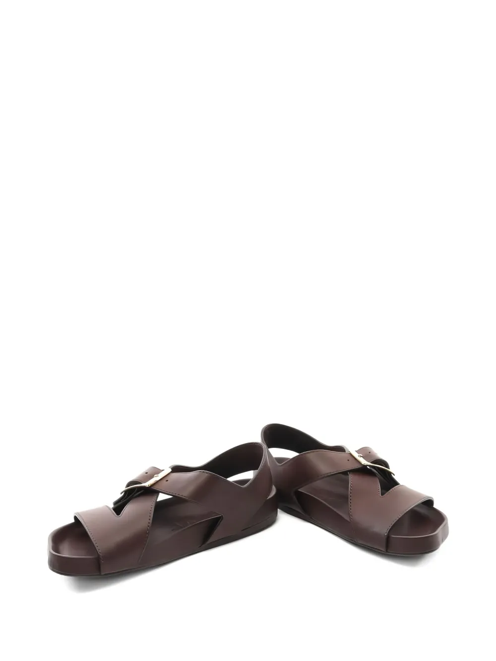 Loewe Pre-Owned 2020s leren sandalen met gesp - Bruin