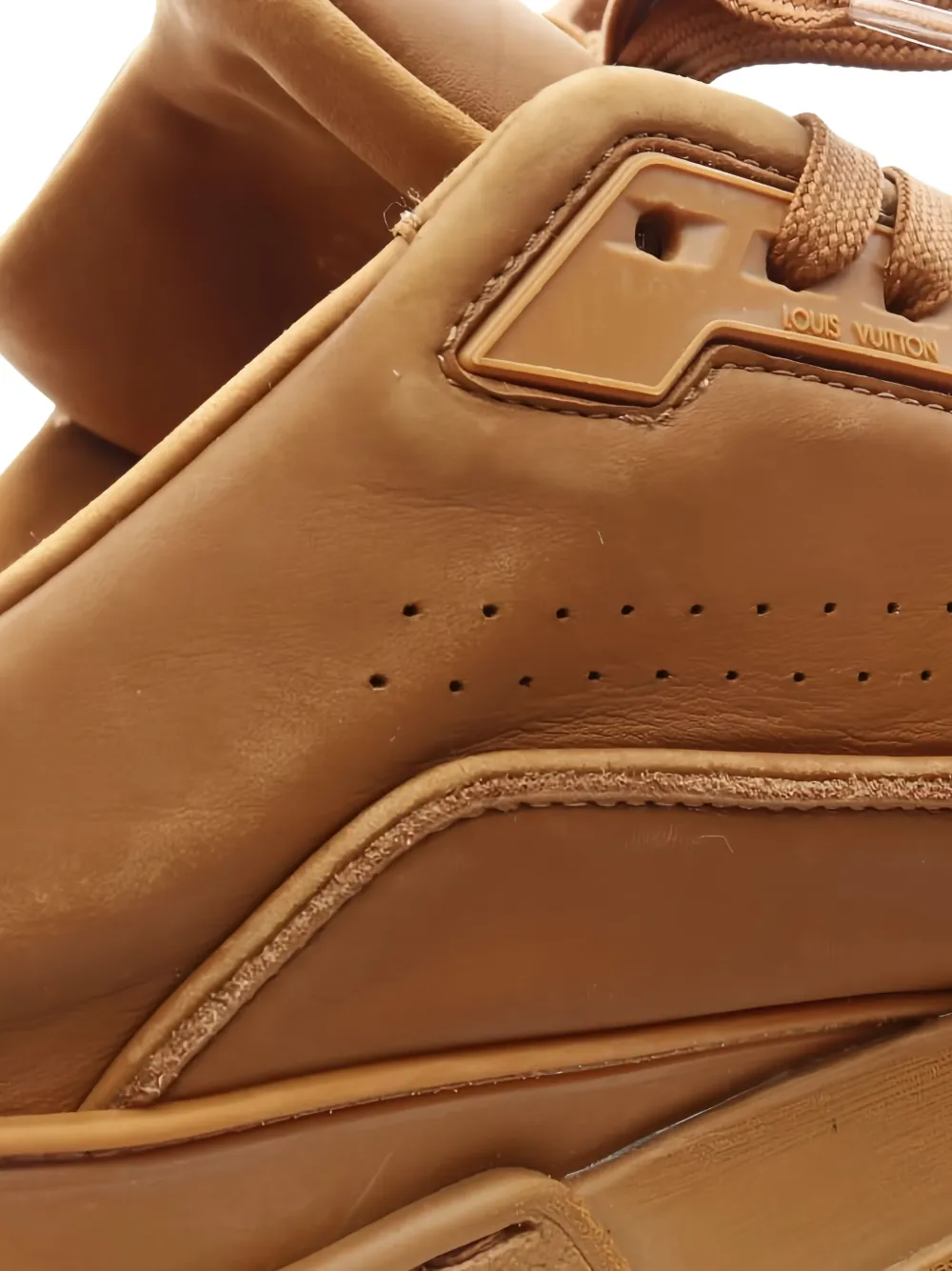 Pre-owned Louis Vuitton Leather Lace-up Sneakers In Brown