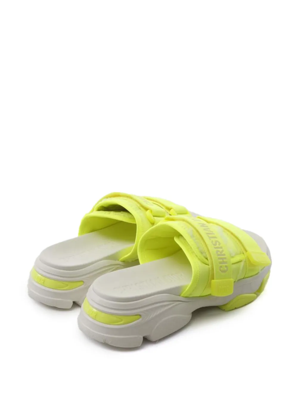 Pre-owned Dior D-wander Slide Sandals In White
