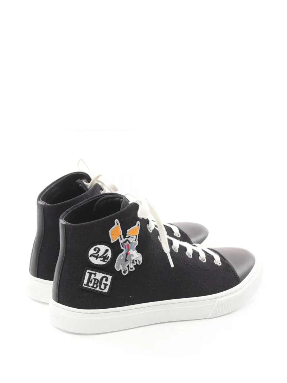 Hermès Pre-Owned embroidered-patch high-top sneakers | Image 2