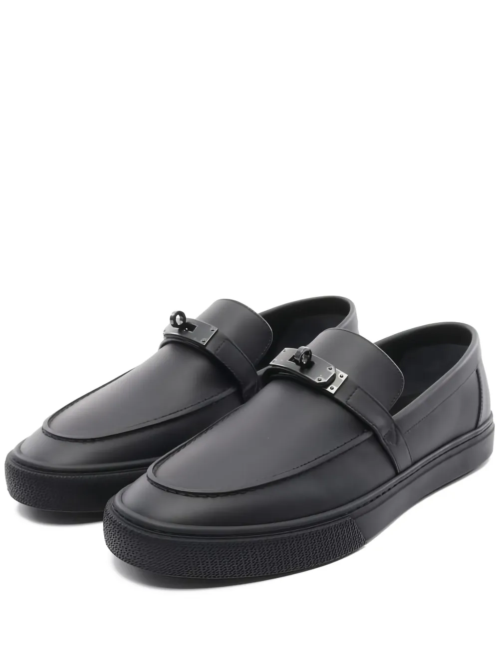 Hermès Pre-Owned slip-on leather loafers | Black | Image 1
