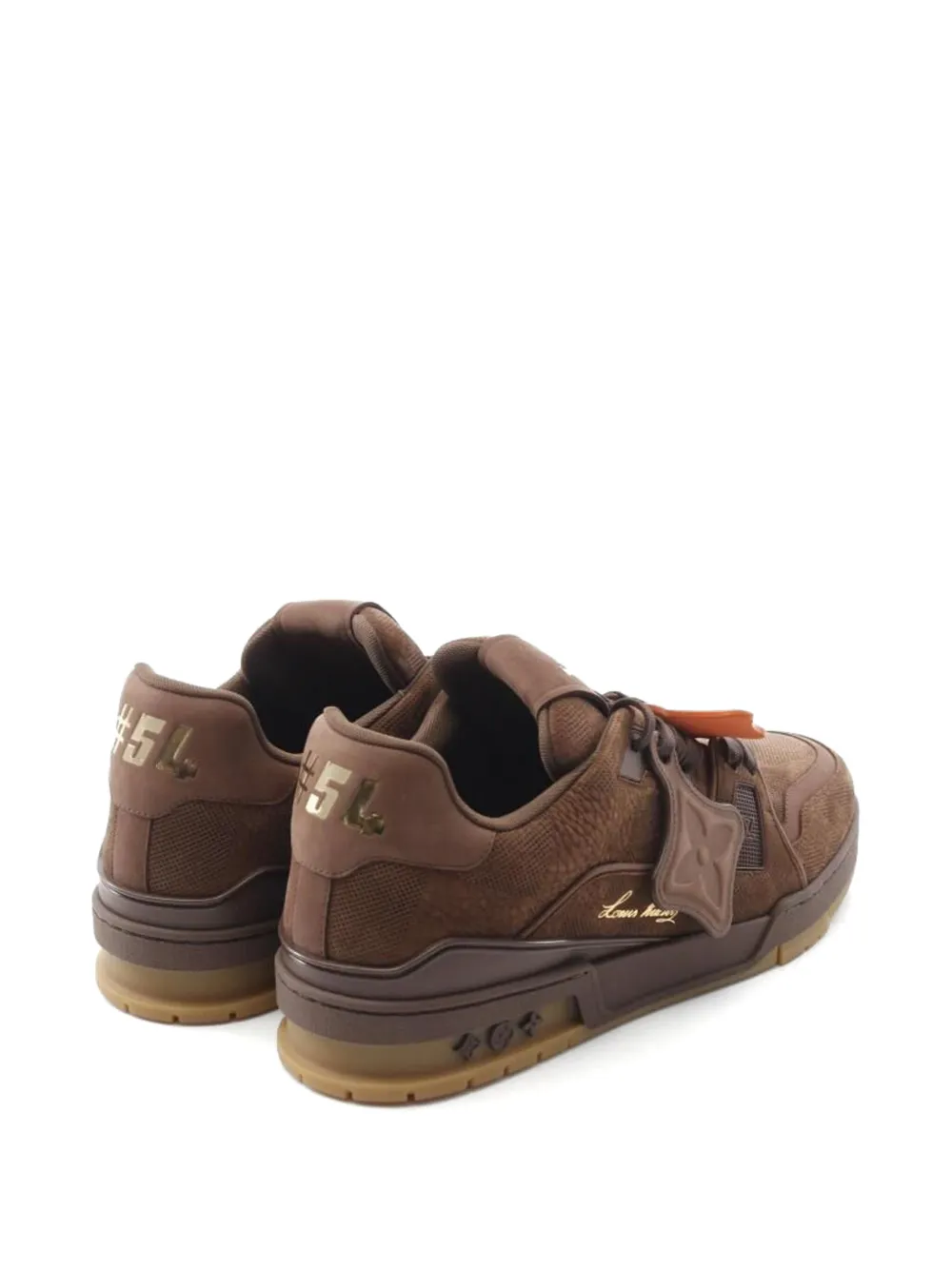 Louis Vuitton Pre-Owned lace-up suede sneakers | Image 2